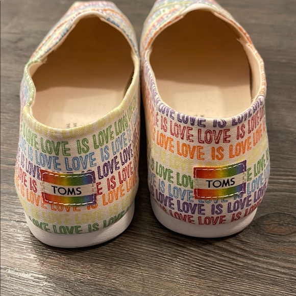 TOMS Love Is Love Classic Alpargata Slip Ons - Picture 6 of 7